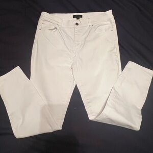 Ann Taylor Women's White Skinny Ankle  Jeans